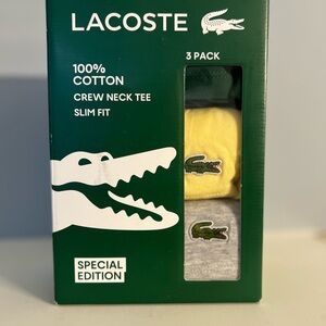 Lacoste Green Crew Neck T-Shirts 3-Pack